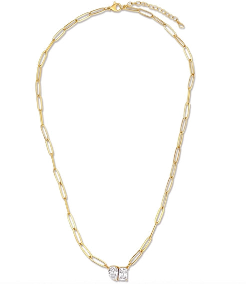 Moi Et Toi Necklace Pendant. Stainless Steel Paperclip